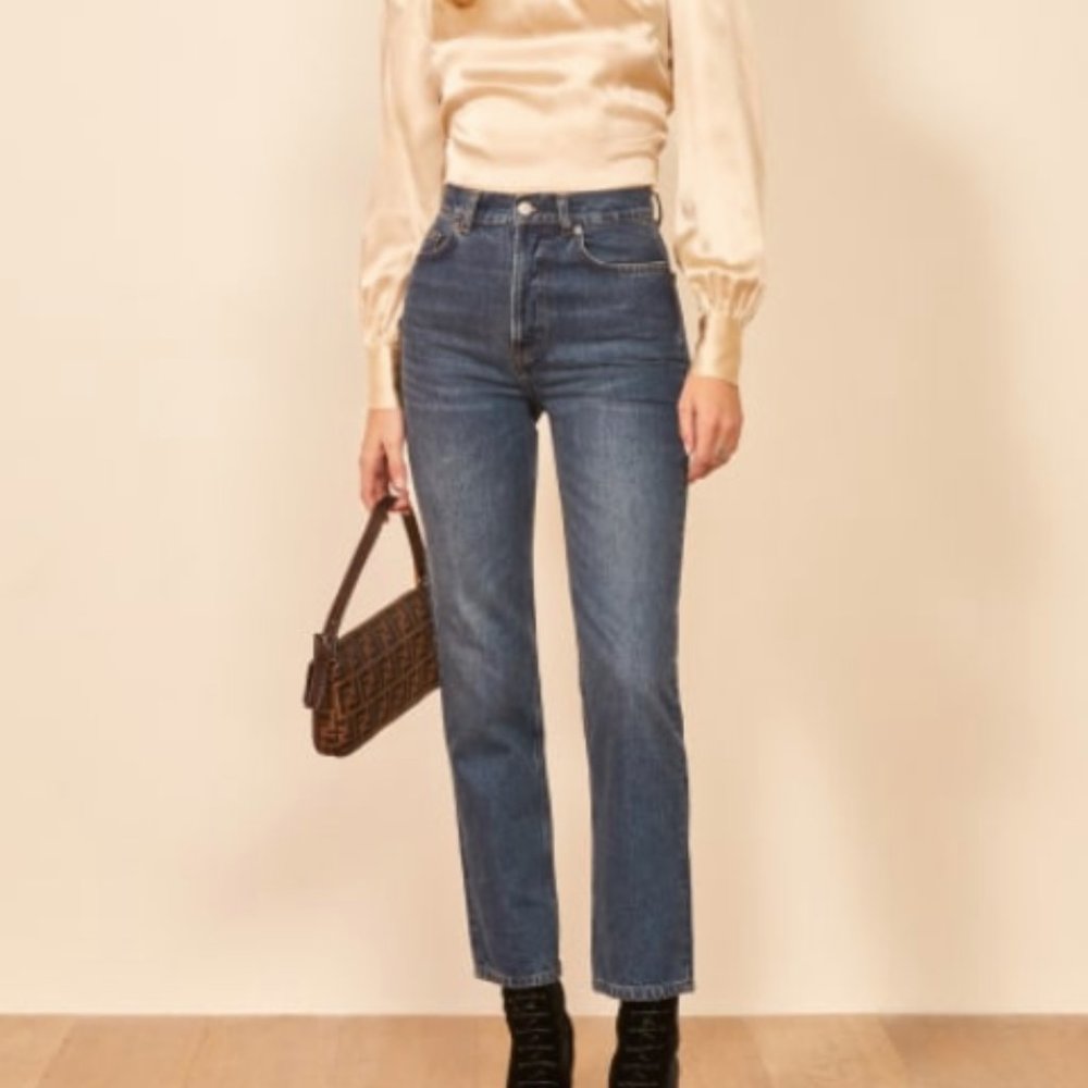 Reformation Cynthia High Relaxed Jean in Tome